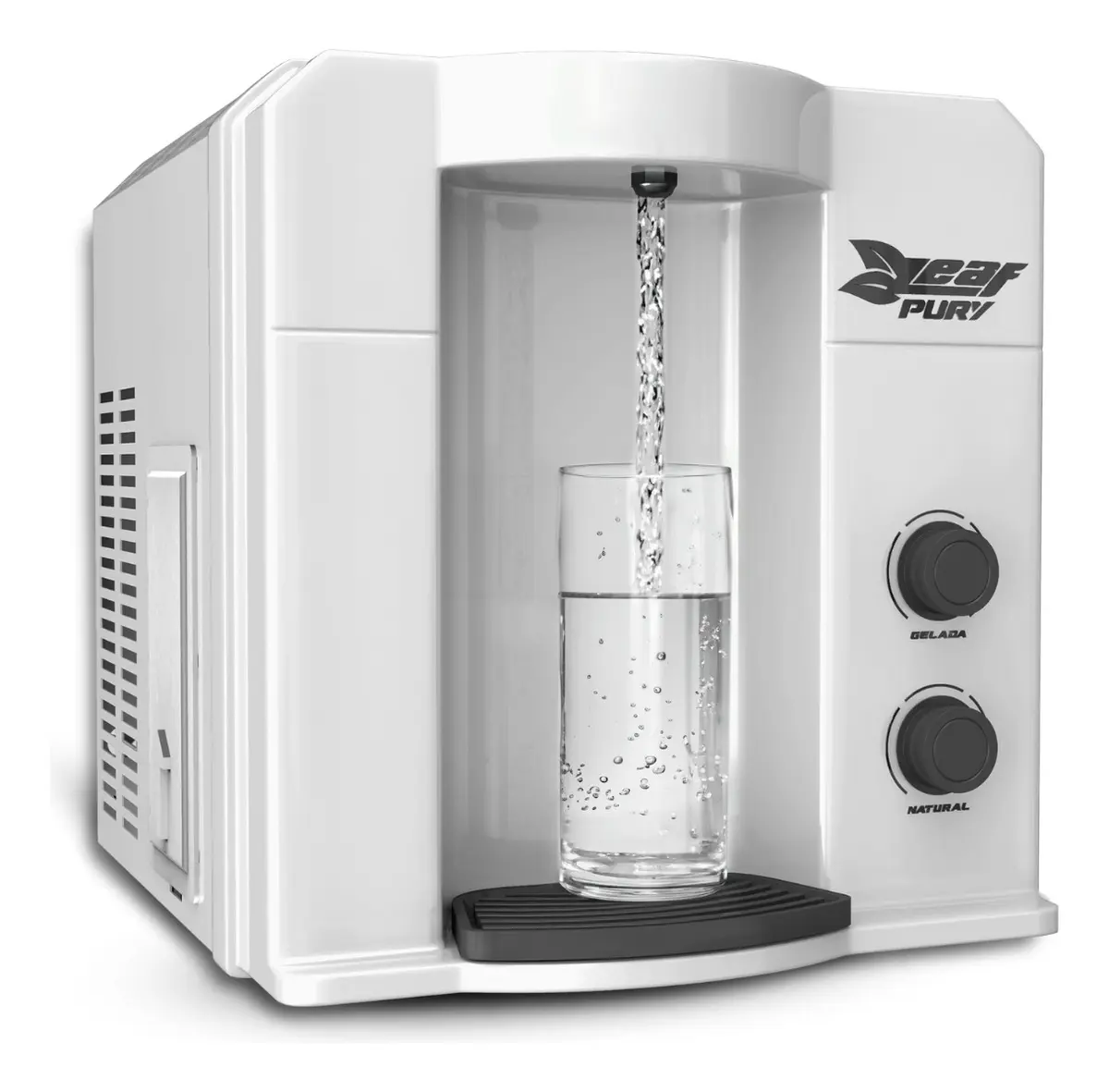 Purificador Filtro de Água Gelado Compressor Pury Leaf Branco