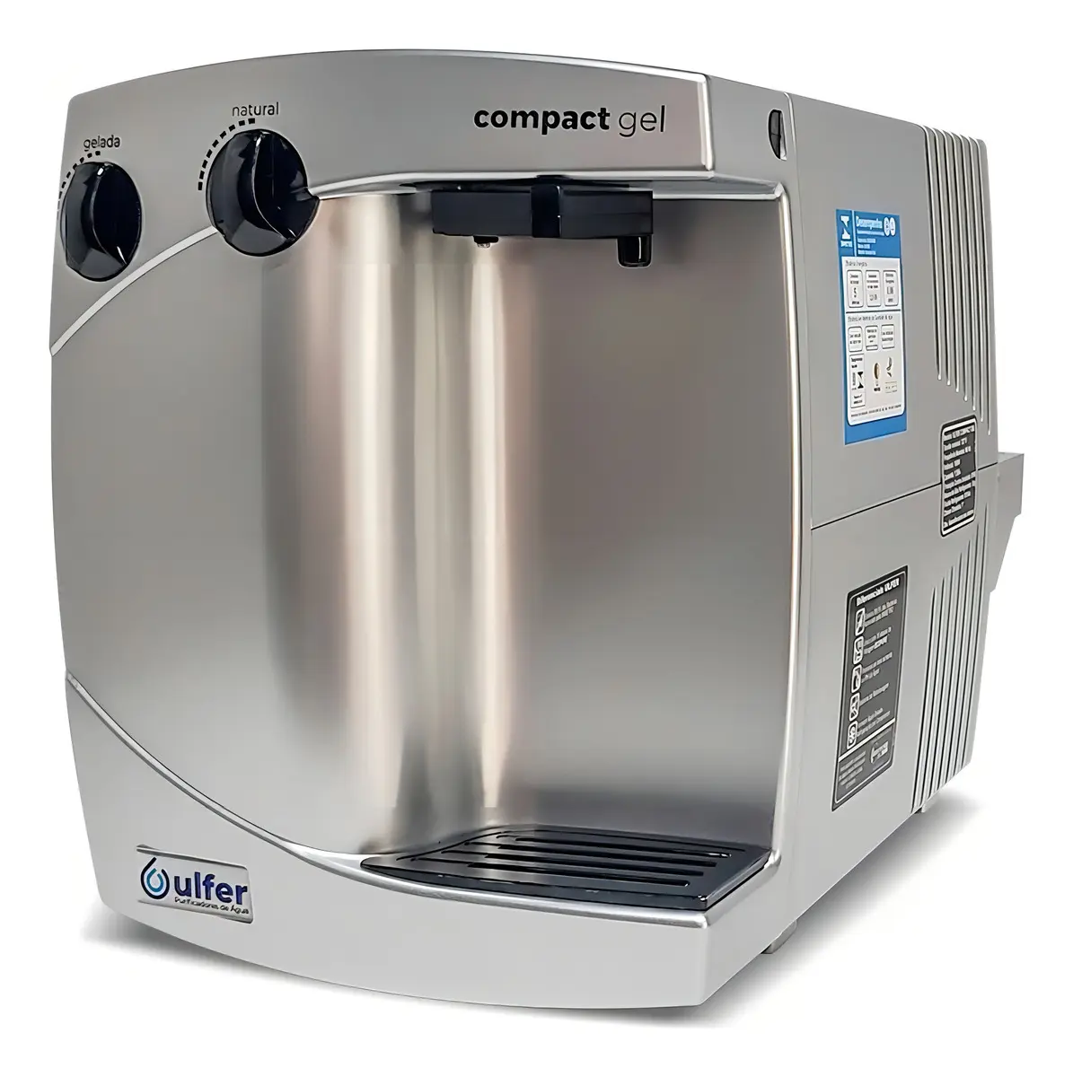 Purificador Alcalino Ulfer Compact Gel Top Prateado 10 Etapas